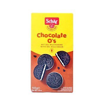 Печиво-сендвіч без глютену з какао і кремовою начинкою "Chocolate O's" Dr. Schar 165г 8008698005231 фото
